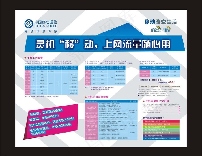 移动宣传单页图片cdr矢量模版下载