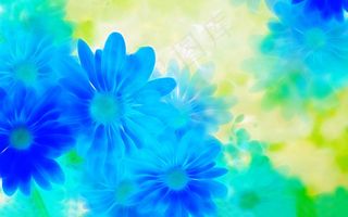 青春梦幻艳丽蓝绿花色背景图片