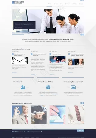 业务洽谈合作网站HTML模板