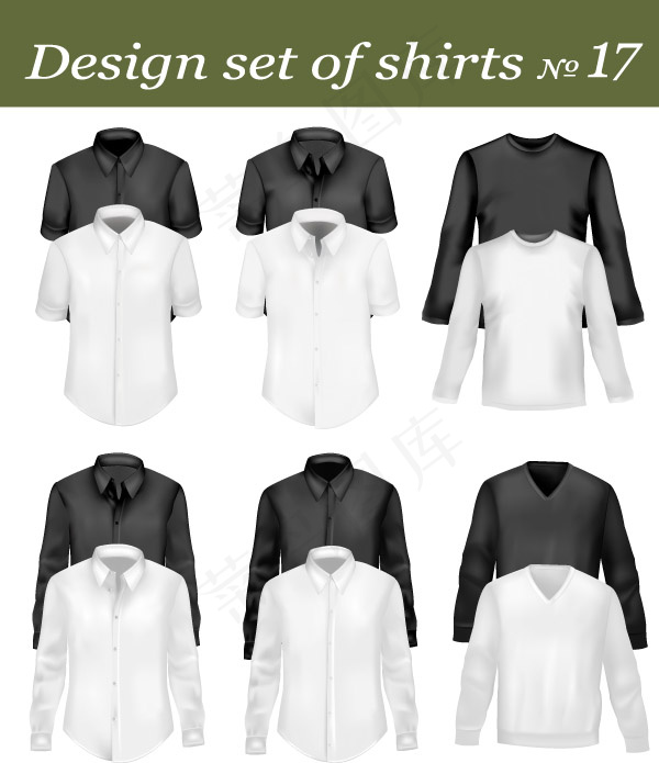 空白服装矢量图eps,ai矢量模版下载