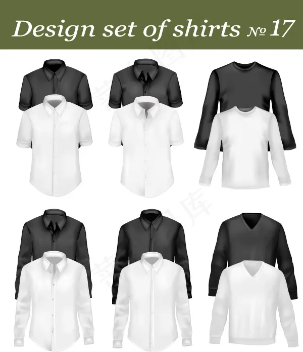 空白服装矢量图eps,ai矢量模版下载