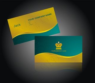 简单金色渐变名片