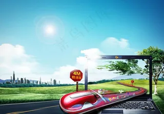 电信网络提速广告图片