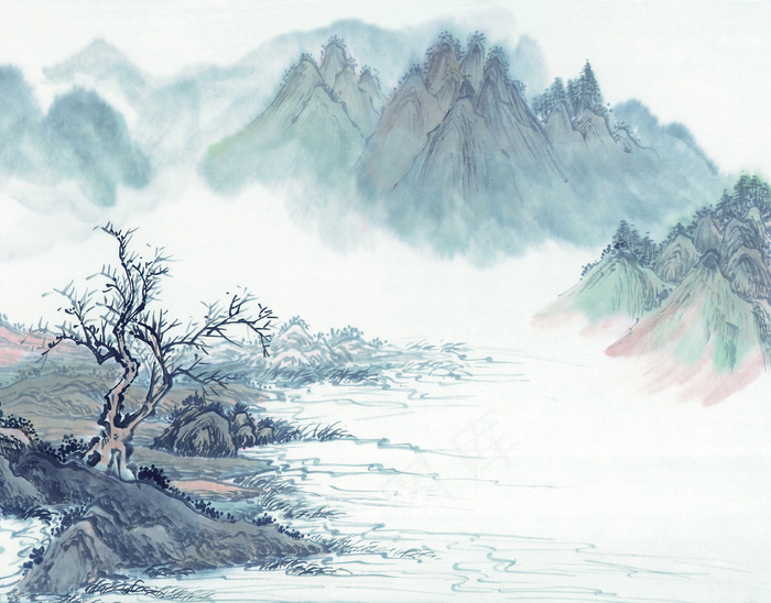 山水画模板下载