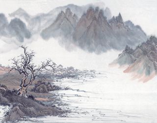 山水画模板下载