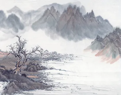 山水画模板下载 山水画模板下载