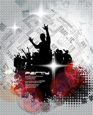 跳舞人物剪影图片