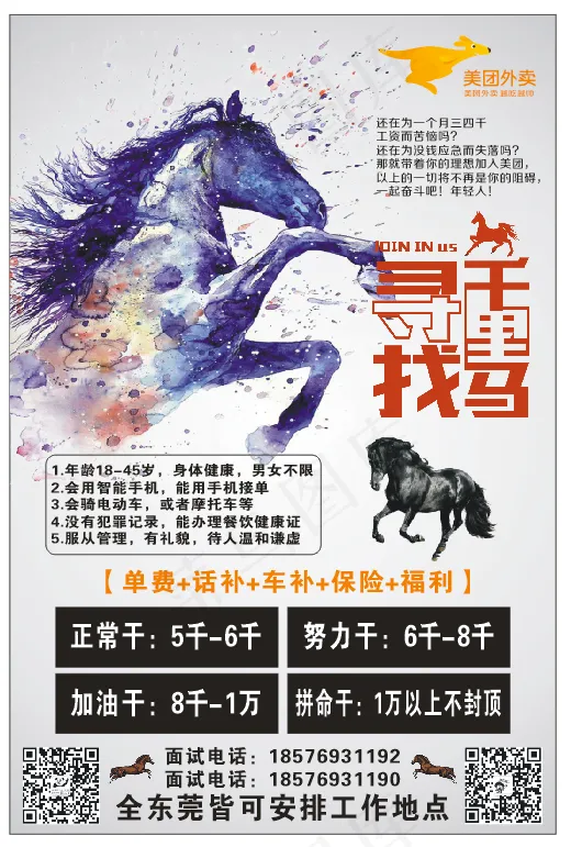 寻找千里马cdr矢量模版下载