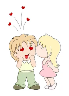 两小无猜儿童矢量