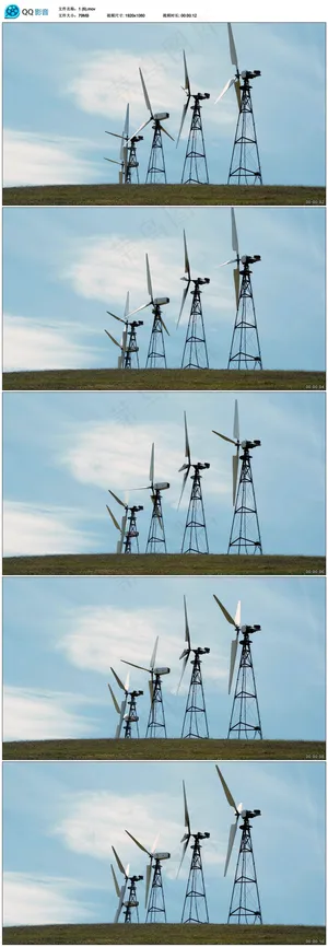 风力发电环保节能视频素材