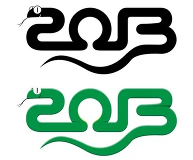 2013蛇年艺术字设计矢量二