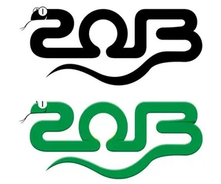 2013蛇年艺术字设计矢量二