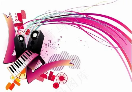 动感线条 音乐背景图片