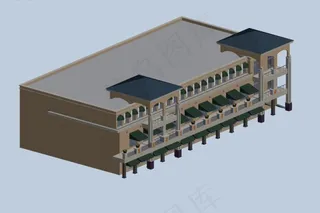 MAX独栋商业大厦3D模型设计