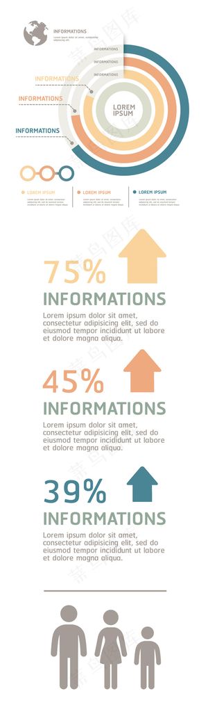 白色背景城市矢量元素信息图表