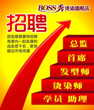美发店 招聘 企业 海报