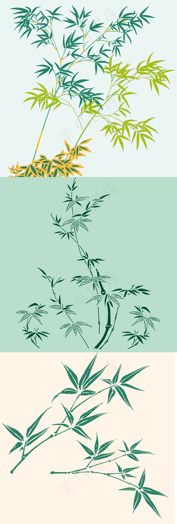 2017日式古典图案竹子矢量素材