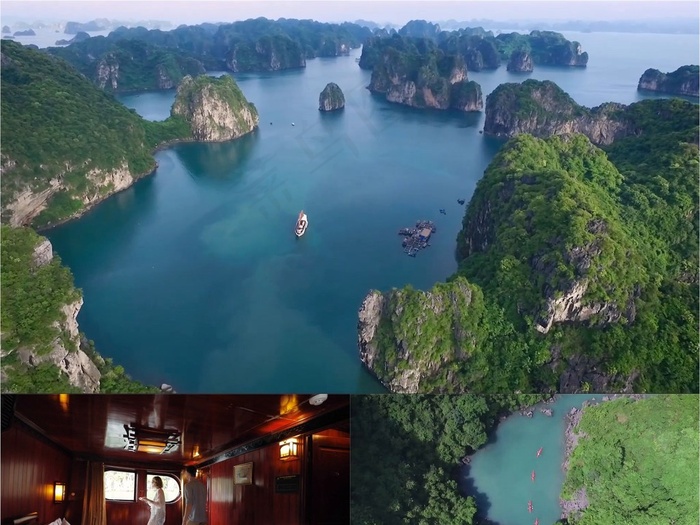 一对情侣在龙湾旅游度假巡航