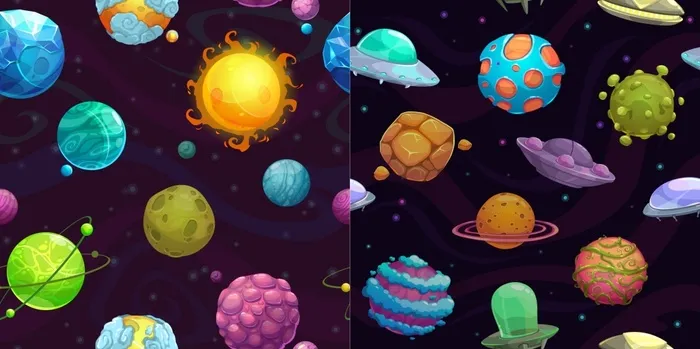 卡通行星eps,ai矢量模版下载
