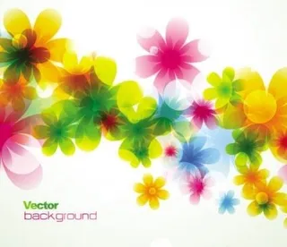 春天的花朵背景矢量梦01