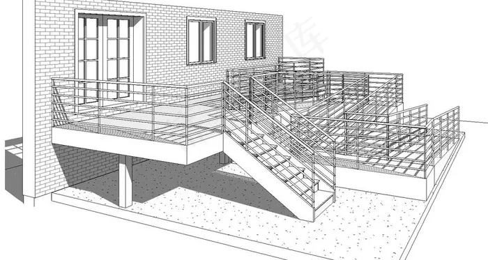 坡道楼梯Revit Archite...