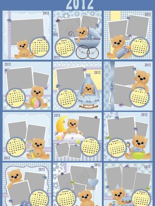 卡通儿童玩具2012日历图片