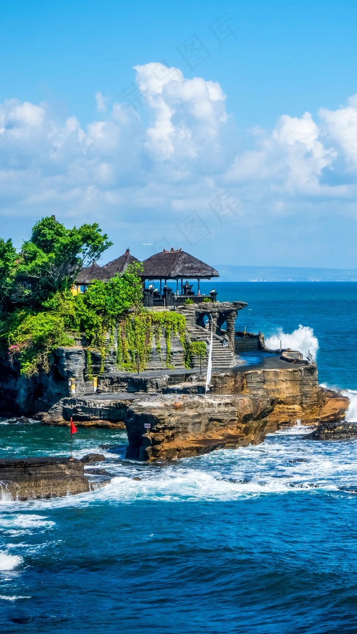 海上凉亭风景高清摄影图片
