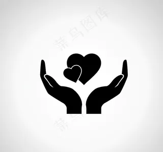 手托爱心图片