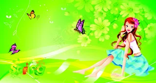 购物女超市吊牌