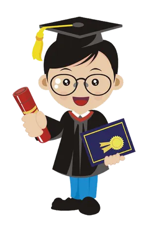 毕业季卡通毕业学生PNG素材