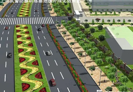 园林景观设计效果图psd素材图片