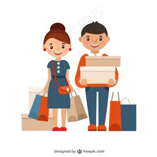 卡通人物扁平化可爱各种职业矢量素材