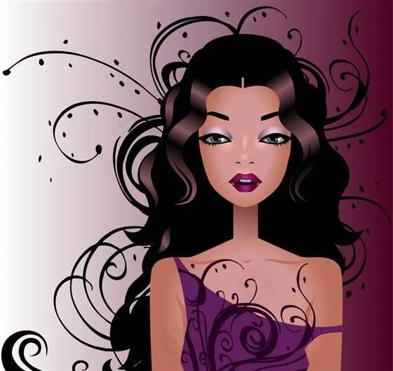 现代时尚潮流女性矢量素材 eps格...eps,ai矢量模版下载