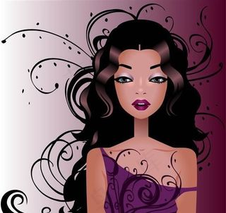 现代时尚潮流女性矢量素材 eps格...