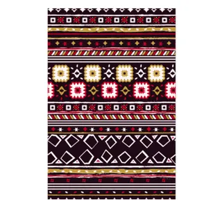 深色花边条纹民族风矢量花型素材