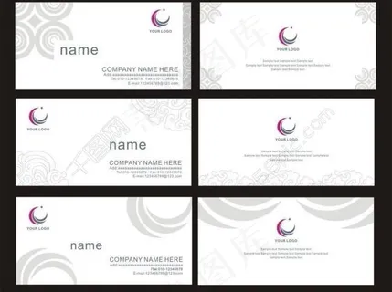 简约 名片 风格 花纹图片