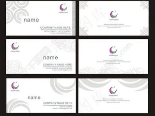 简约 名片 风格 花纹图片