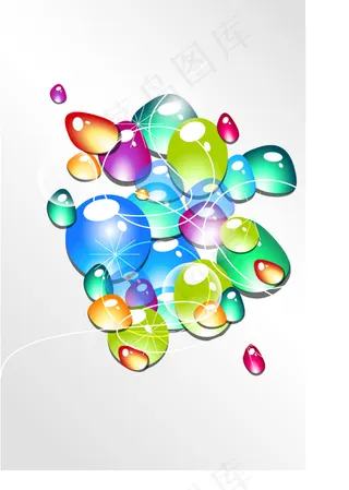 荧光闪烁绚丽宝石矢量素材