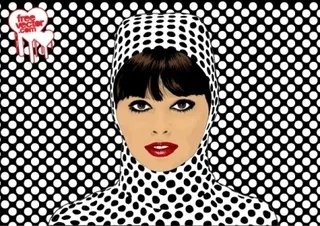 很酷的流行艺术的女孩