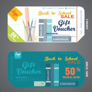 文化用品礼券设计模板图片