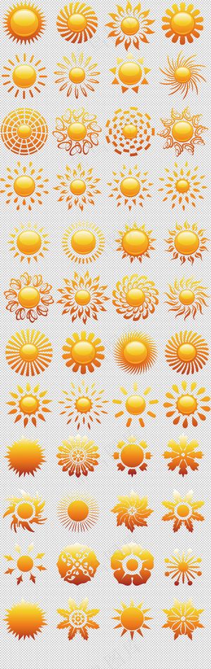 卡通手绘可爱太阳海报矢量素材