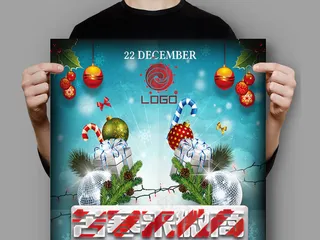 微商圣诞招代理海报