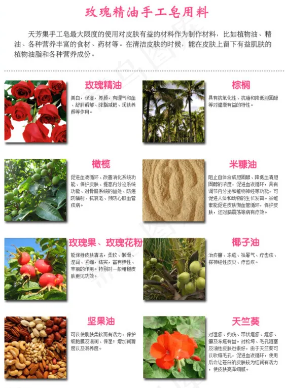 玫瑰精油手工皂用料psd模版下载