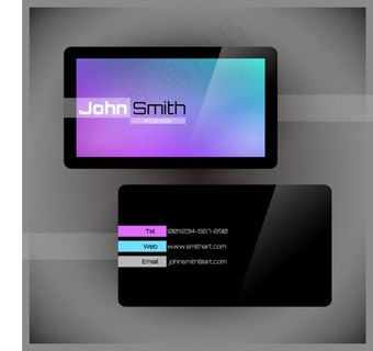 炫酷黑色名片