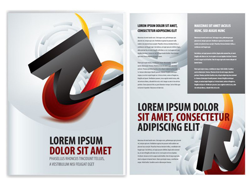 商务宣传单矢量素材