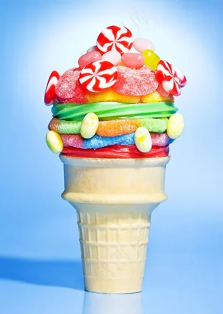 糖果冰激凌图片