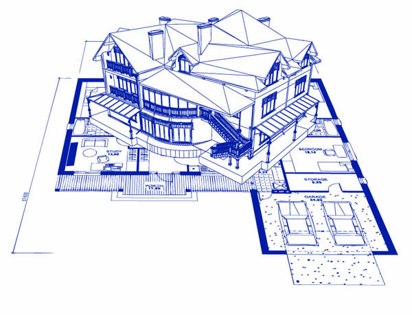 建筑红线图矢量素材发