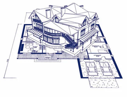 建筑红线图矢量素材发
