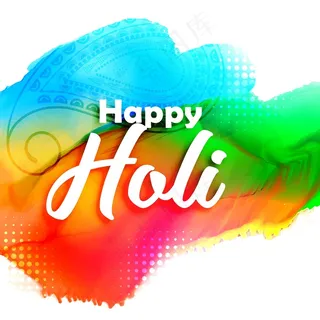 6款彩色墨迹艺术水彩海报展板背景设...