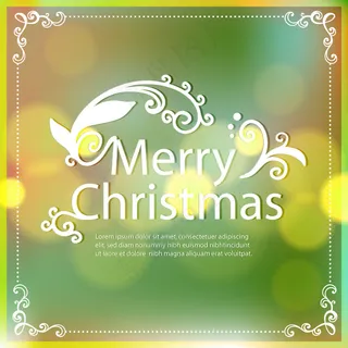 圣诞节艺术字背景矢量素材